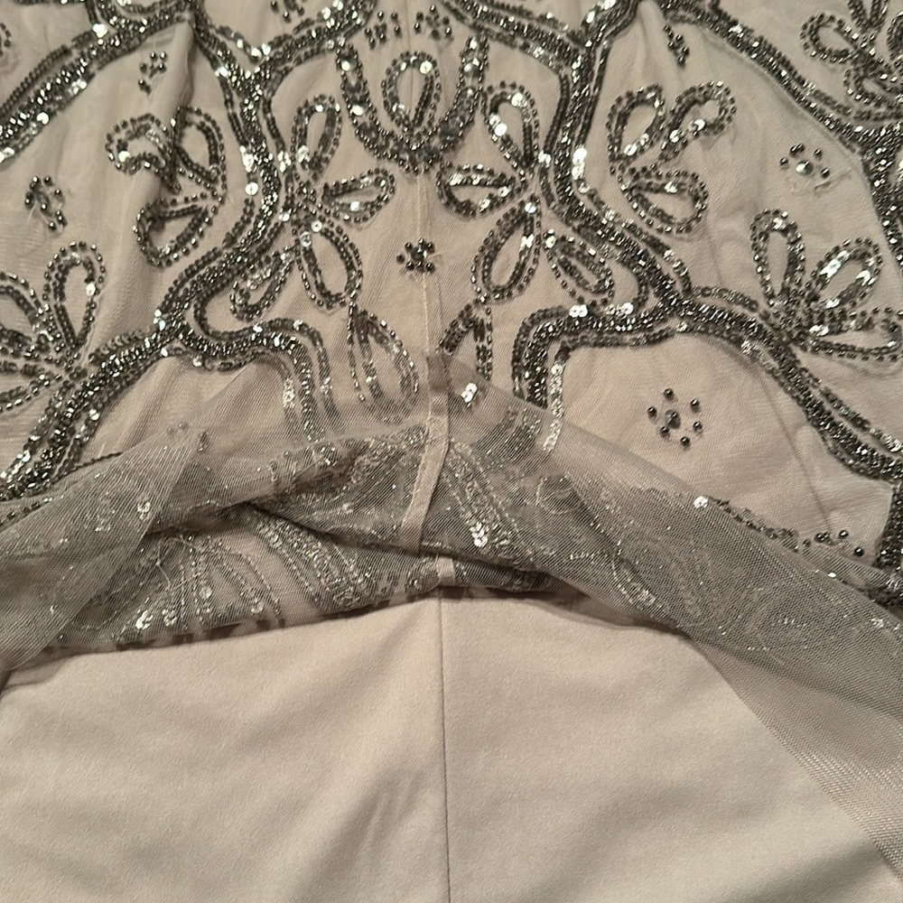 Adrianna Papell Silver Embellished Midi Dress - Picture 10 of 16